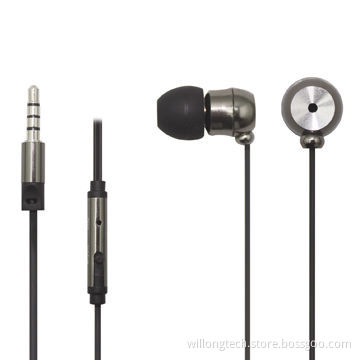 High-end Metal Earphones with Metallic Volume Control and Microphone, CE/RoHS Mark